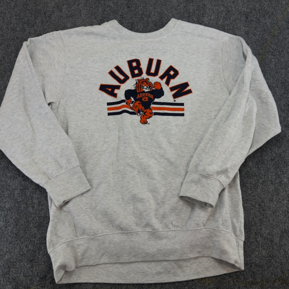 MV Sport Auburn Tigers Mascot Graphic Sweatshirt Grey Size XL